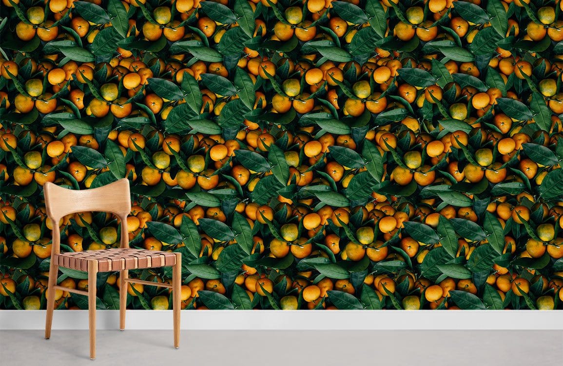 oranges fruits papier peint mural