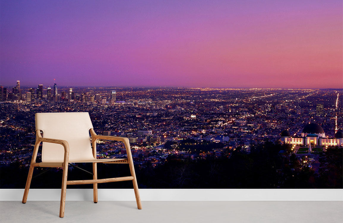 Fond d'écran de nuit violet et rose Los Angeles