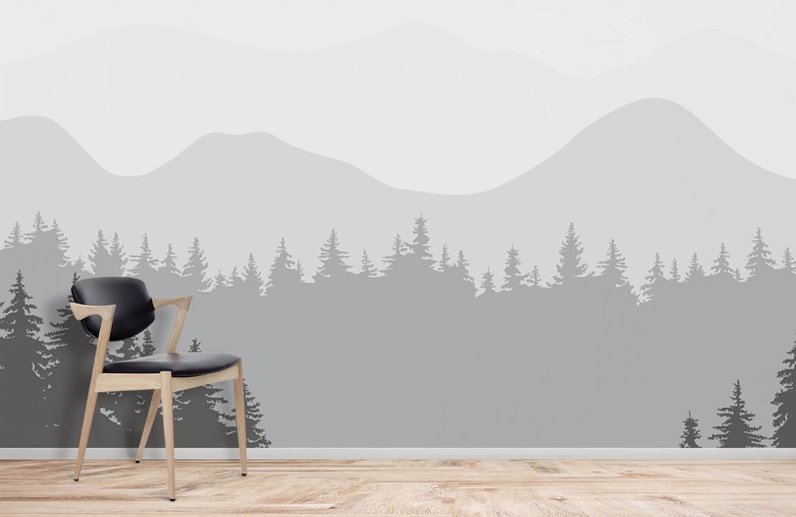 chambre murale de papier peint misty mountain