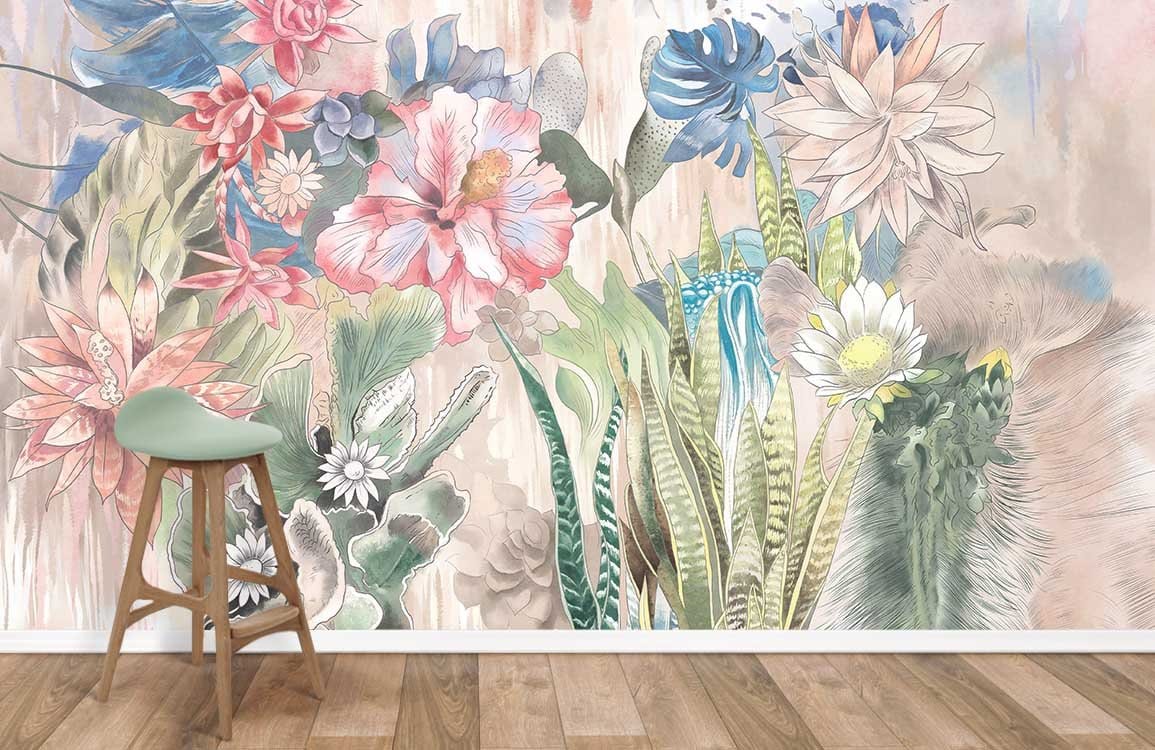 Plantes et fleurs papier peint mural