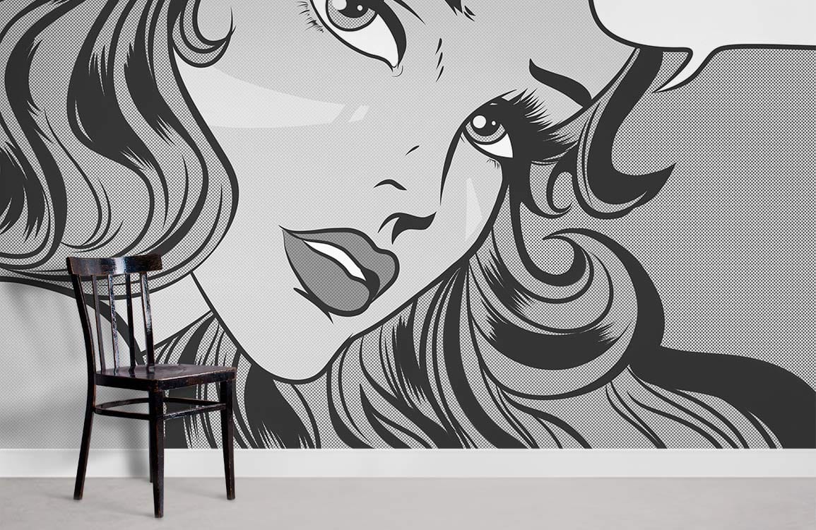 Pop Art Femme Papier Peint Mural Chambre