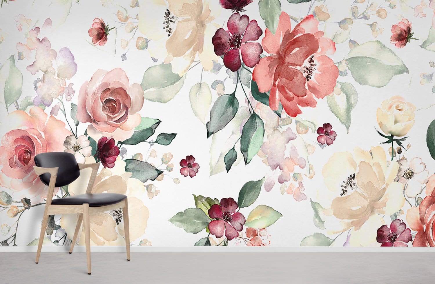 papier peint de chambre fleurs de roses de printemps