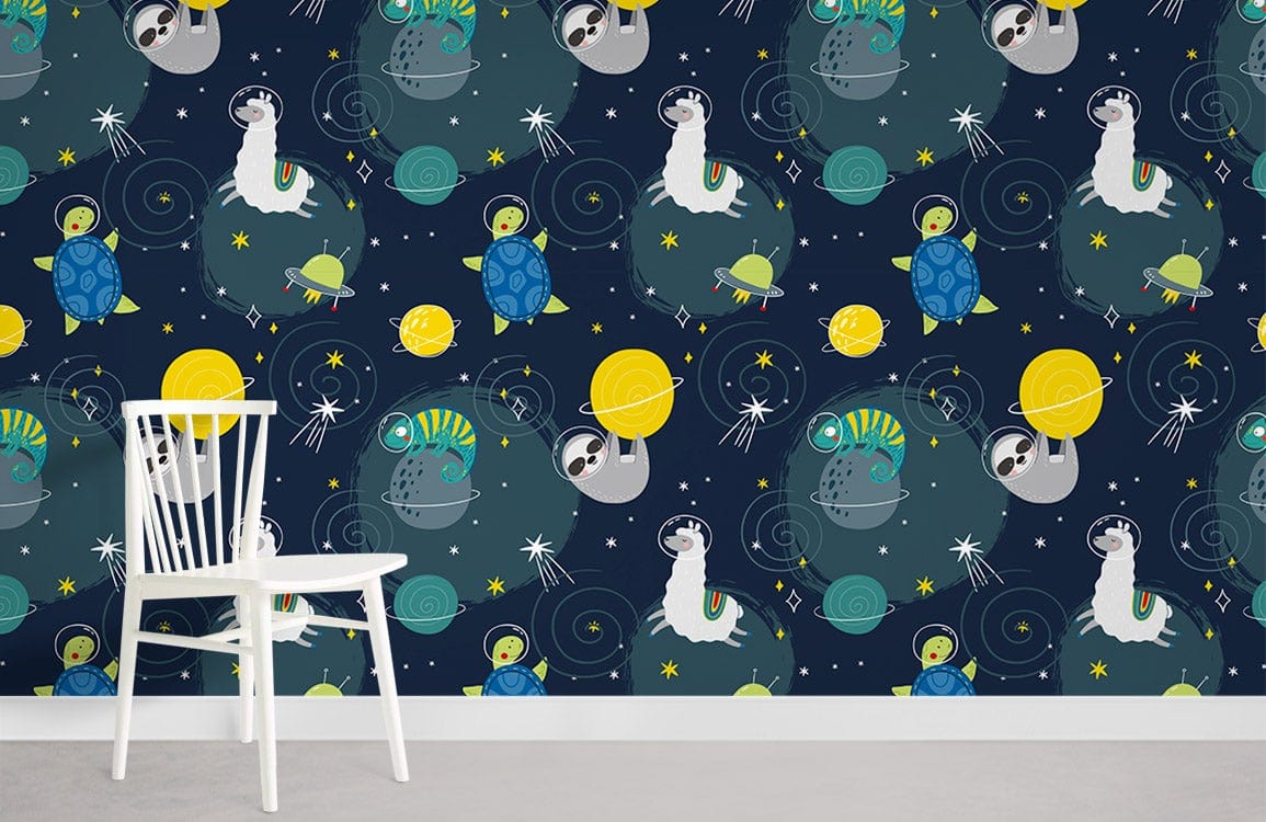 Astronautes animaux Papier peint Murale
