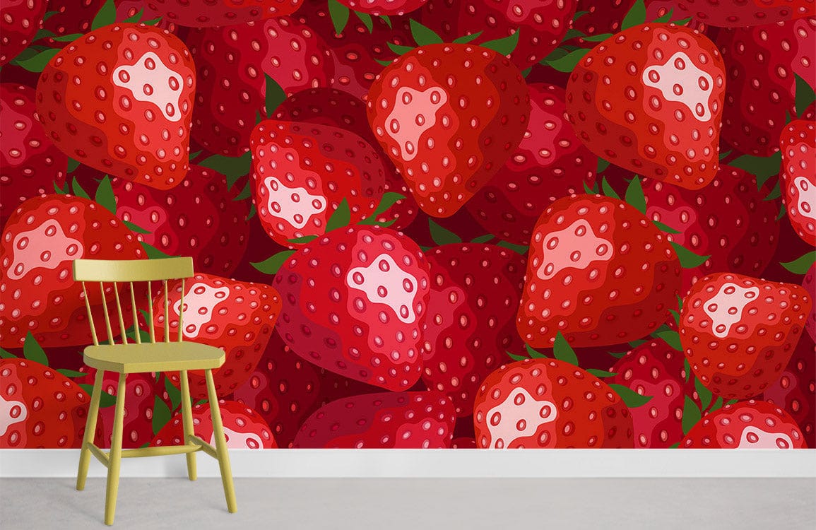 Fond de peint de fraise Murale