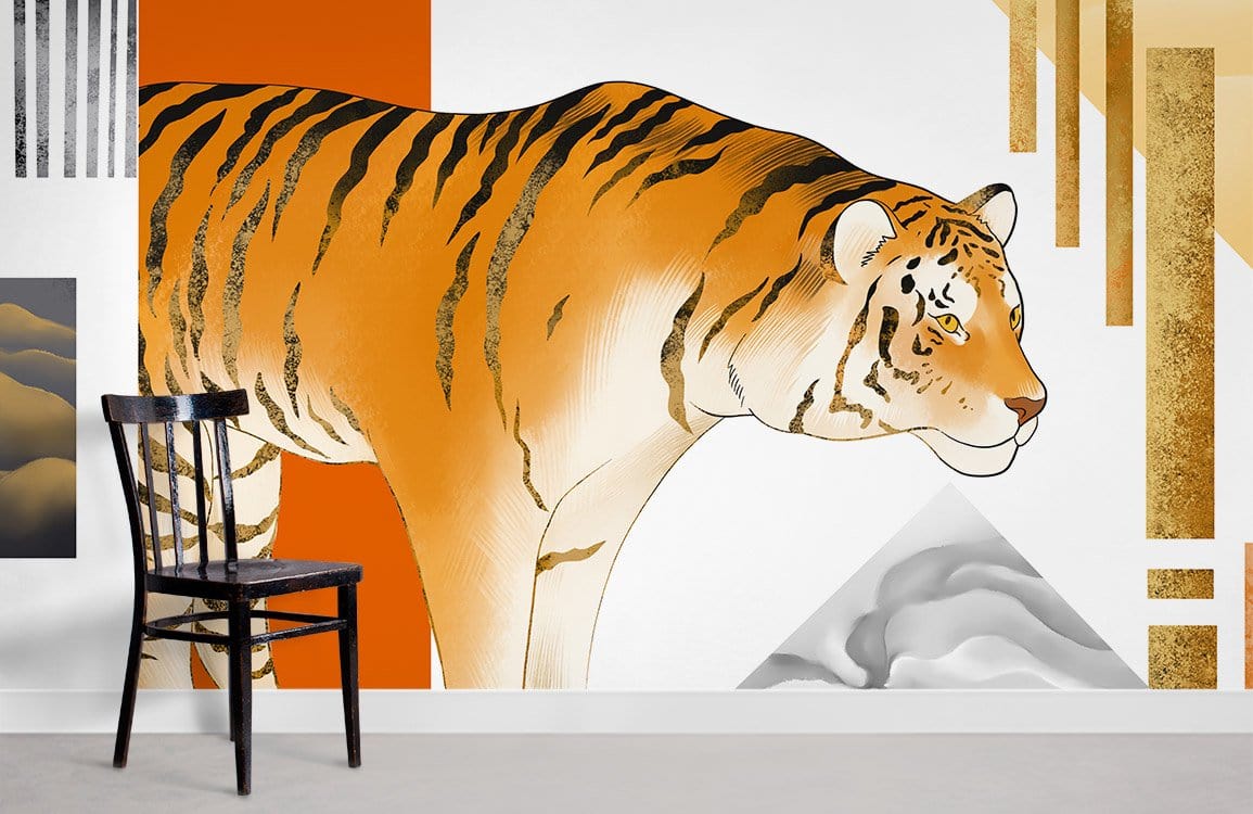 Salon de papier peint animal tigre
