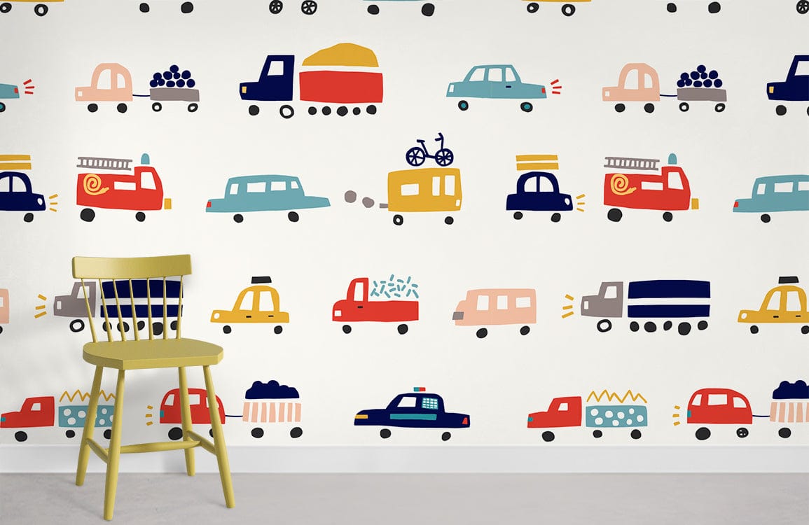 Camions motif mural papier peint de papier peint