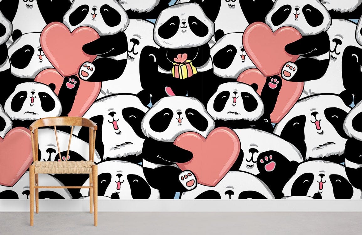 Salle murale murale Panda Wall Day Salle