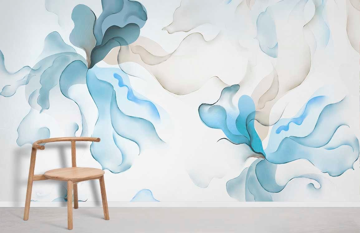 Aquarelle vignet de papier peint mural